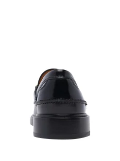 Mocassini in pelle nera