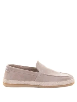 Mocassino Beige Uomo In Suede