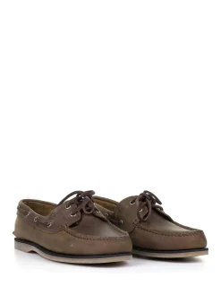 Mocassino Da Barca Marrone In Pelle