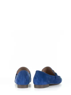 Mocassino in camoscio Blu