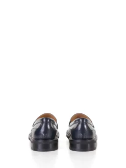 Mocassino In Pelle Blu