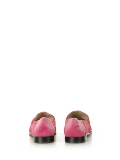 Mocassino In Velluto Fuxia