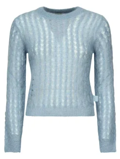 Mohair e lana miscela in maglia