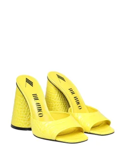 Mule luz in pelle colore giallo