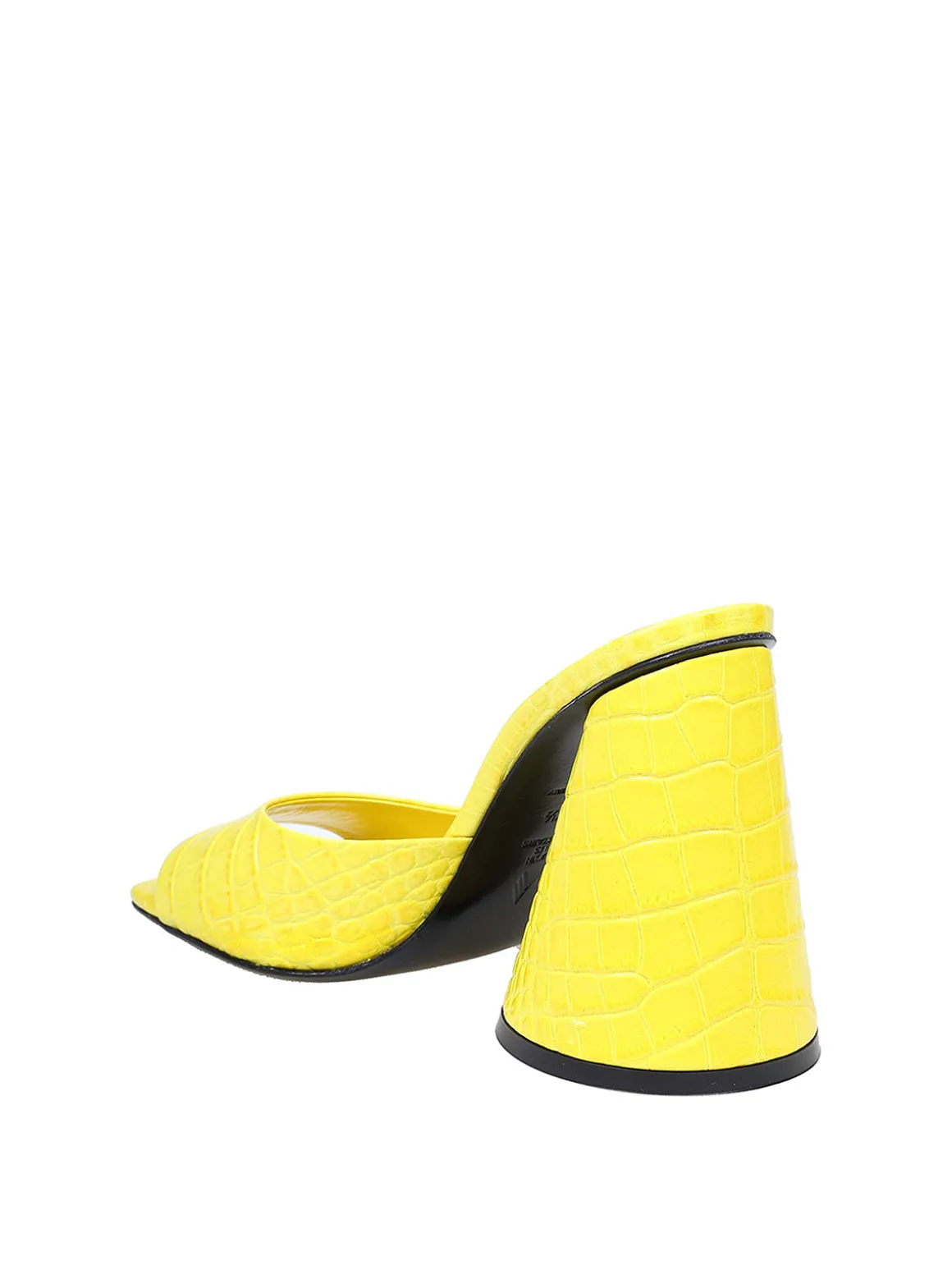Mule luz in pelle colore giallo