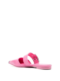 Mules bassi con punta metallizzata