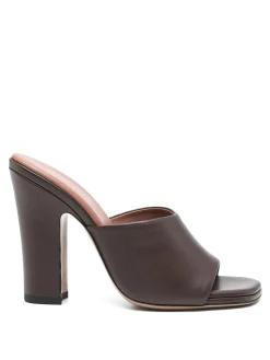 Muli di pelle ebano Ava Mule 100