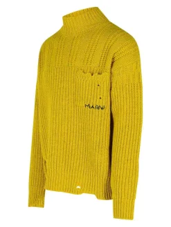 Mustard Virgin Virgin Wool Turtleneck Sighi