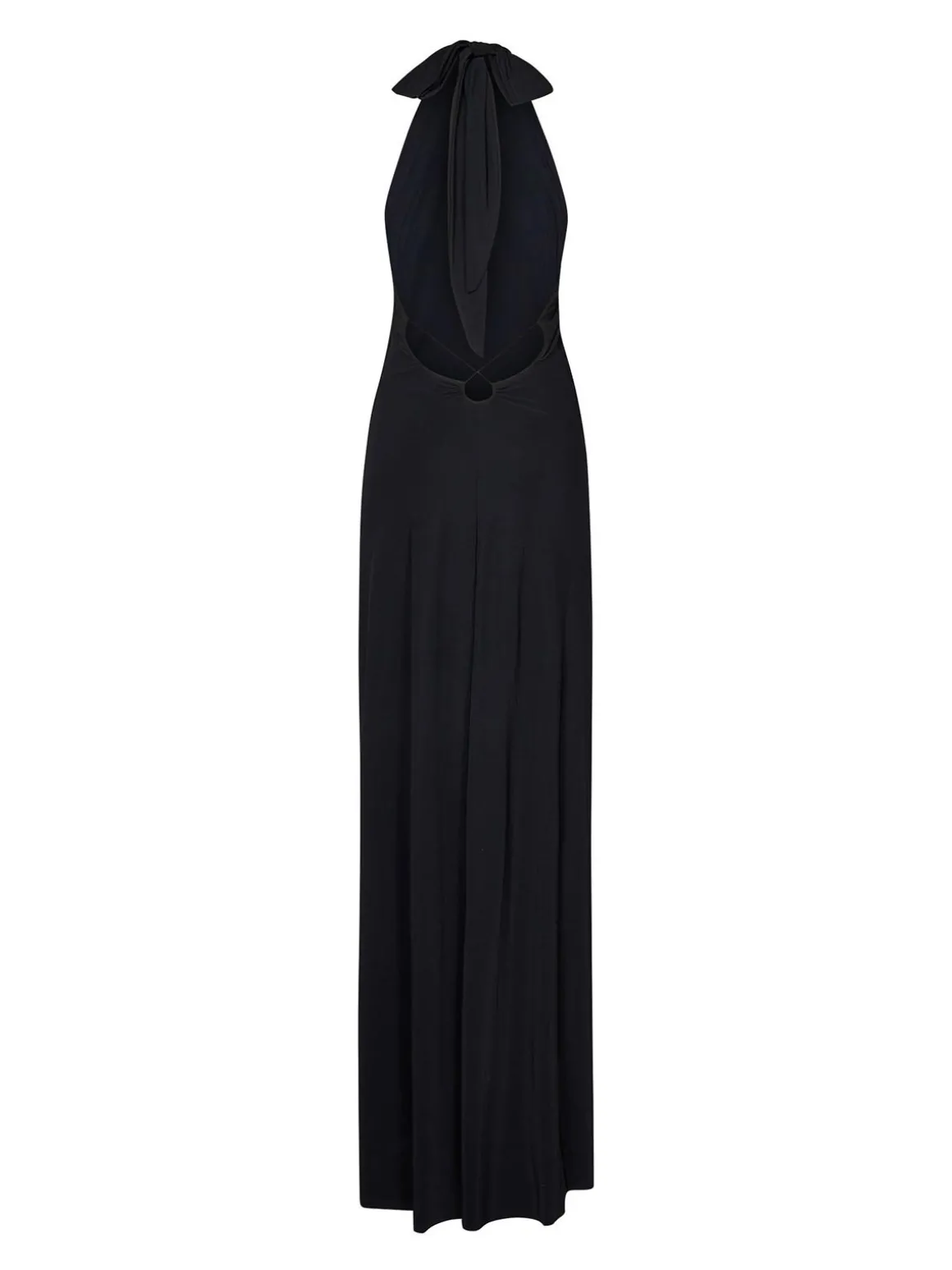 Myla Long Dress in Black Stretch Jersey