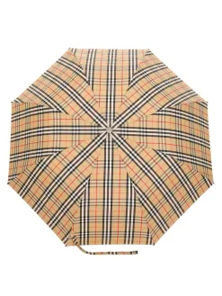 Ombrello piegato con motivo vintage check