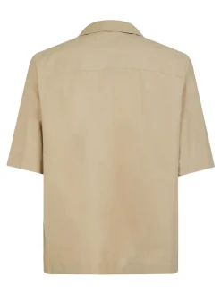 Openshirt a maniche corte beige