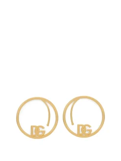 Orecchini a cerchio DG logo