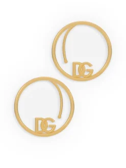 Orecchini a cerchio DG logo