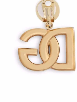 Orecchini A Clip Con Logo Dg