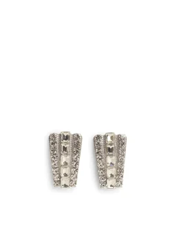 Orecchini in ottone d'argento in cristallo