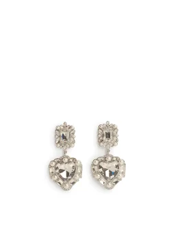 Orecchini in ottone d'argento per il cuore