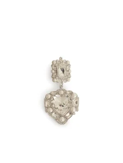 Orecchini in ottone d'argento per il cuore