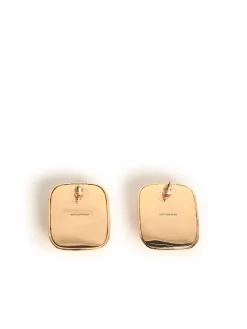Orecchini in ottone placcato oro screziato