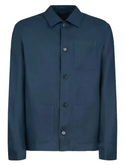 Oversa di lino blu navy