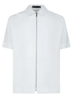Overshirt a maniche corte bianco