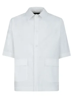 Overshirt a maniche corte bianco