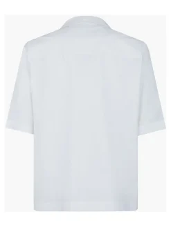 Overshirt a maniche corte bianco
