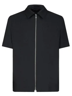 Overshirt a maniche corte nero