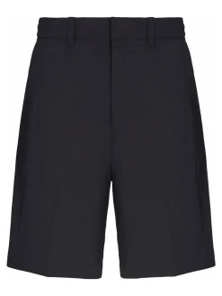 Pantaloncini bermuda in nylon blu navy