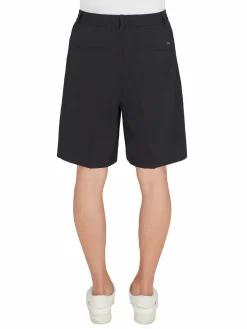Pantaloncini bermuda in nylon blu navy