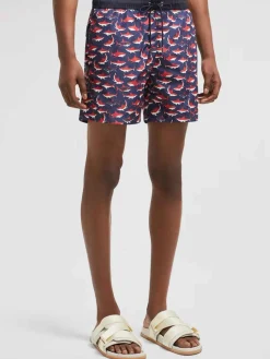 Pantaloncini da bagno con stampa squalo