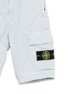 Pantaloncini di cotone blu navy con logo