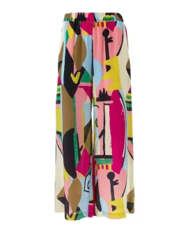 Pantalone Multicolore In Seta