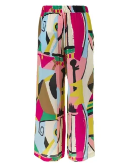 Pantalone Multicolore In Seta