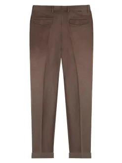 Pantaloni a doppia piega di lino