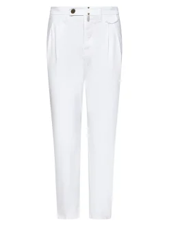 Pantaloni a gamba affusolata tratto bianco