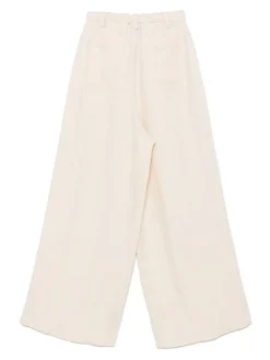 Pantaloni a gamba larga di lino