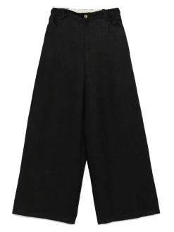 Pantaloni a gamba larga di lino
