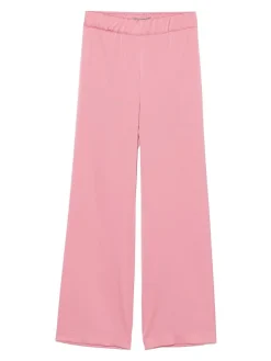 Pantaloni a gamba larga rosa