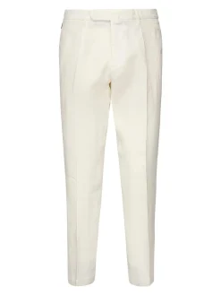 Pantaloni a pieghe di lino
