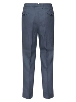 Pantaloni a pieghe di lino