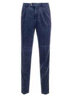 Pantaloni a velluto a blu