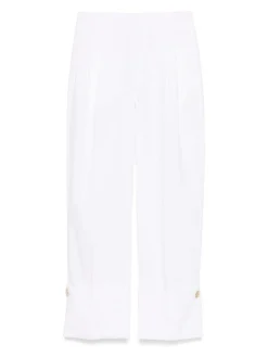 Pantaloni bianchi di miscela di cotone