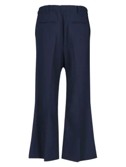 Pantaloni Bootcut In Lana Vergine