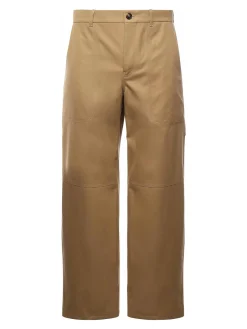 Pantaloni cargo di cotone e seta
