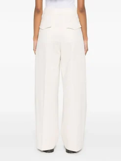 Pantaloni casual bianchi in cotone
