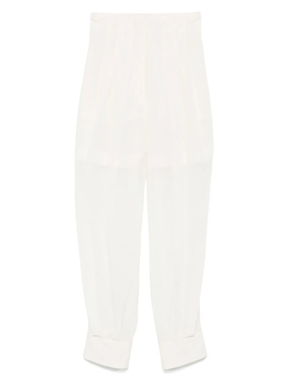 Pantaloni casual e cargo in lana bianca