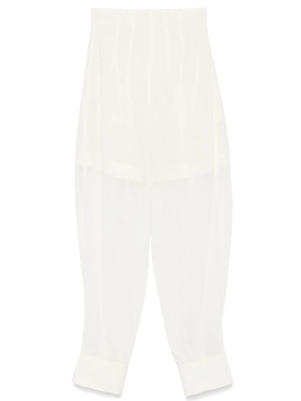 Pantaloni casual e cargo in lana bianca