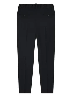 Pantaloni chino miscela di lana nera