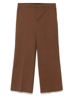 Pantaloni di amadine in cotone marrone