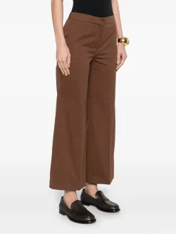 Pantaloni di amadine in cotone marrone